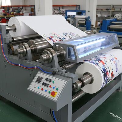 410V Roll To Roll Mesin Press Panas, UV Rotary Heat Press Sublimation