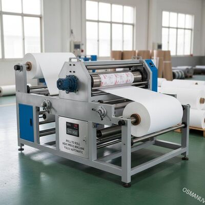 Roll To Roll Mesin Press Panas Sepenuhnya Otomatis 50HZ 3m / Min Rotary