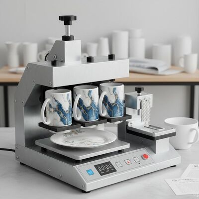 Cangkir Porselen Rotary Heat Press Sublimasi Untuk Pelat Pakaian Logam