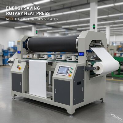 Hemat Energi Rotary Heat Press Machine Roll To Roll Untuk Piring Cangkir
