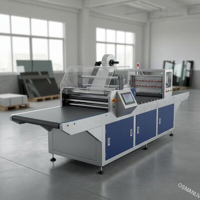 Mesin Laminating dengan Mesin Pemotong Film UV Coater Otomatis Untuk kaca, papan, papan pvc, layar tampilan