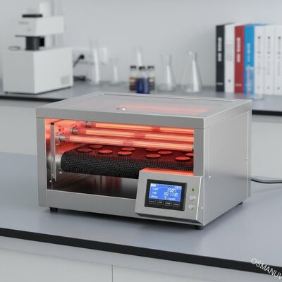 Oven pengeringan IR kompak yang dapat diprogram dengan konveyor untuk pengujian R&D berkelanjutan