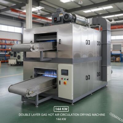 Mesin pengering sirkulasi udara panas gas lapisan ganda untuk 1320 Conveyor 144 Kw