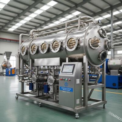 Sistem pengering vakum gelombang mikro berkapasitas tinggi - disesuaikan 1-10T / jam