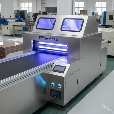 Efisien Cepat hemat energi Dua Lampu Mesin UV Curing Untuk UV Coat Borad Sheet