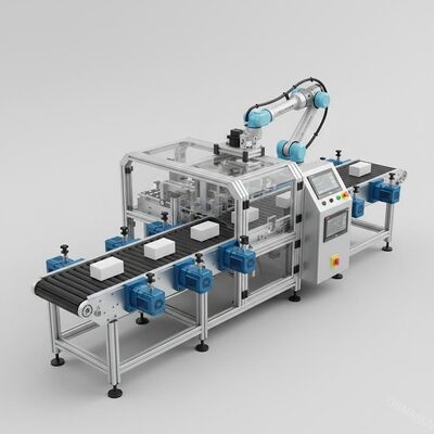 Mesin sabuk pengangkut otomatis dengan sistem penanganan bahan servo motor