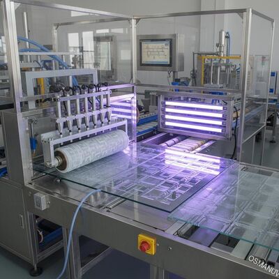 UV Coating Production Line Uv Embossing By UV Glue Untuk Lembar Akrilik Kaca