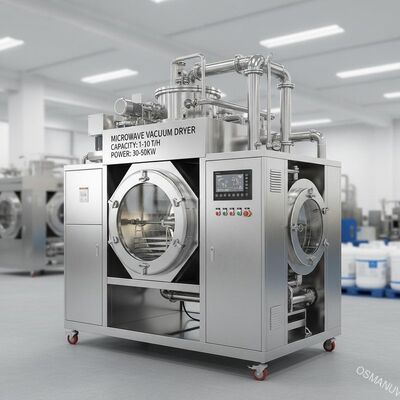 30-50KW peralatan pengeringan vakum gelombang mikro yang disesuaikan Kapasitas 1-10T/H