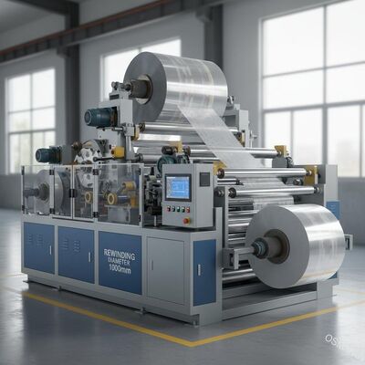 Peralatan Laminasi Film Lanjutan dengan Diameter Rewinding 1000mm