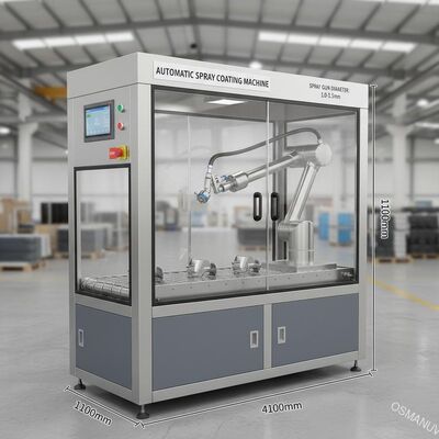 1100mm * 410mm * 1100mm Mesin Lapisan Semprot Otomatis dengan Diameter Senapan Semprot 1,0-1,5mm
