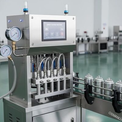 Spray Paint Semi Automatic Filling Machine Teknologi Lanjutan Untuk Lapisan Superior Dengan Mesin Lapisan Semprotan