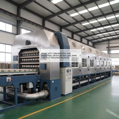 Garis Pengering Industri Gas Alam 28m Tugas Berat 24kw Untuk Paket Cetakan Pulp
