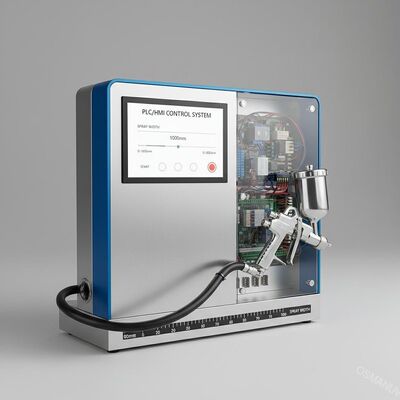 PLC/HMI Control System Spray Coating Machine for Manual Spray Gun 0-1000mm Lebar Semprot