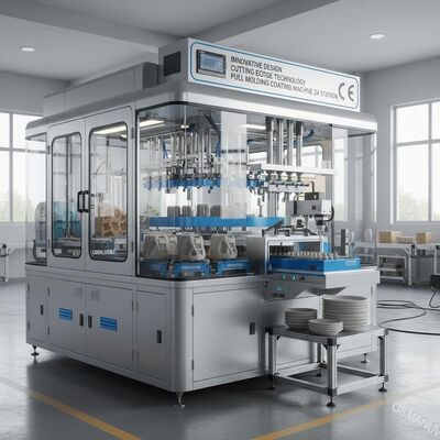 Desain Inovatif Teknologi Cutting Edge Pulp Molding Coating Machine 24 Station CE