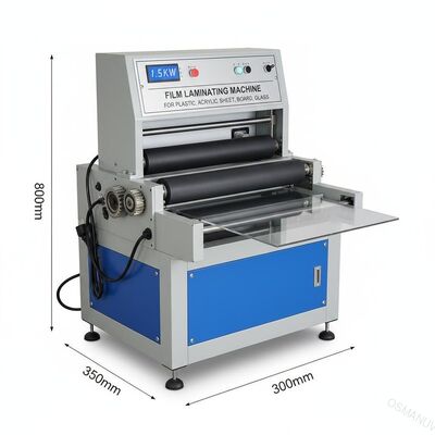 1.5KW Mesin Laminasi Film 850mm Tinggi 300mm Panjang Minimal Untuk Plastik, Akrilik, Lembar, Papan, Kaca