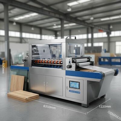 Untuk permukaan pesawat lantai papan kaca plastik lembaran film laminasi mesin dengan dimensi keseluruhan 6300 * 1550 * 1200mm
