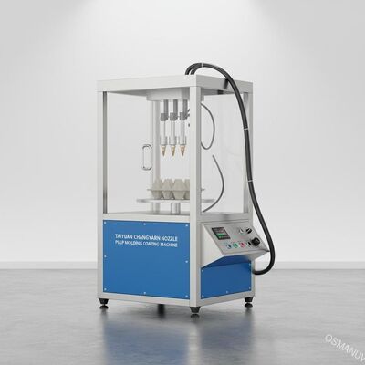 Taiyuan Changyuan Nozzle Digunakan Pulp Molding Coating Machine dengan Berat 110kg dan 400 * 400 * 500 Mm Spray Room