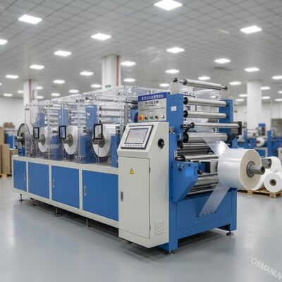 Kecepatan tinggi otomatis Rewinding Film Laminating Machine PLC Control