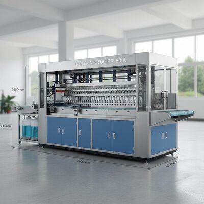 6000mm × 2200mm × 1400 mm Mesin Pelapis Tirai untuk berbagai kebutuhan pelapis