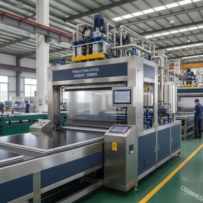 2000kg Total Mesin Berat Mesin Lapisan Tirai untuk Produksi Berskala Besar