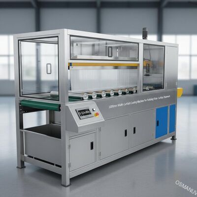 Mesin Lapisan Tirai Lebar 1000mm Untuk Pengolahan Permukaan Roller Polishing 0-50m/Min