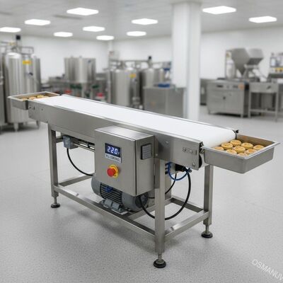 PLC Control Powered Conveyor Belt Machine 220V Untuk Pengolahan Makanan