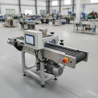 Servo Motor Driven Conveyor Belt Machine Dengan Kapasitas Kontrol PLC 50kg/H