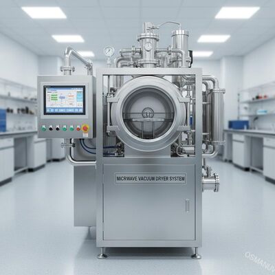 Sistem pengering vakum gelombang mikro yang dikendalikan PLC dengan konstruksi baja tahan karat