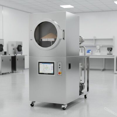 Peralatan pengeringan vakum gelombang mikro baja tahan karat dengan kontrol PLC untuk bahan besar