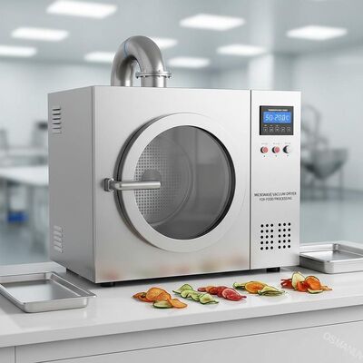 Jangkauan suhu 50-200C Pengering Mikrowave Vacuum untuk pengolahan makanan