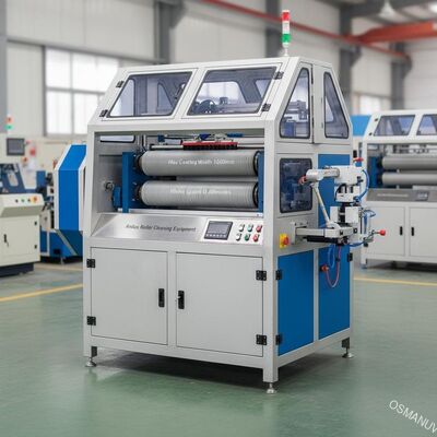 Lebar Lapisan Maksimal 1000mm Kecepatan Roller 0-20m/menit Peralatan pembersih Roller Anilox