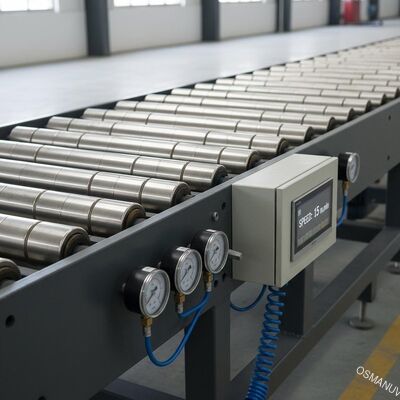 Rol conveyor industri tugas berat dengan kecepatan 0-20m/menit dan tekanan udara 0,4-0,6Mpa