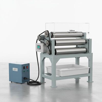 220V/50Hz Power Supply dan 1000mm Max Coating Width Roller Coating Equipment untuk Cat