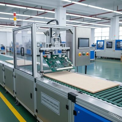 Mesin Membuat Papan Otomatis. Perlengkapan Flip Panel Kayu PCB yang dapat disesuaikan untuk komposisi jalur produksi penuh.