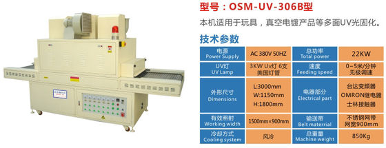 Mesin Sablon Multifungsi 22KW Curing Port Umpan Tinggi 10mm