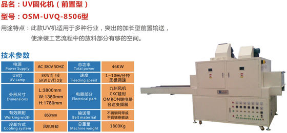 Mesin curing uv tipe depan lampu uv daya tinggi lampu curing led uv