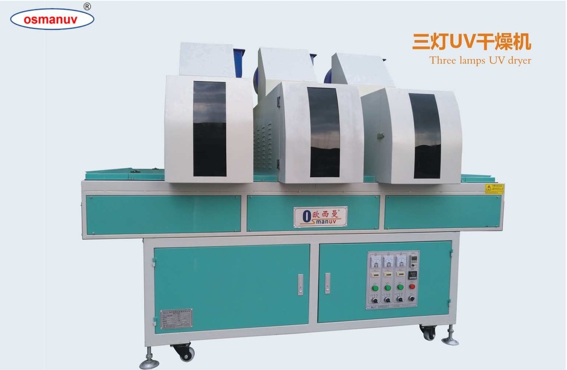Tiga Lampu 1387mm UV Curing Lamp 9.7KW Dengan 380V 50HZ Power Supply Voltage Untuk Papan, Kayu, Aluminium,Besi