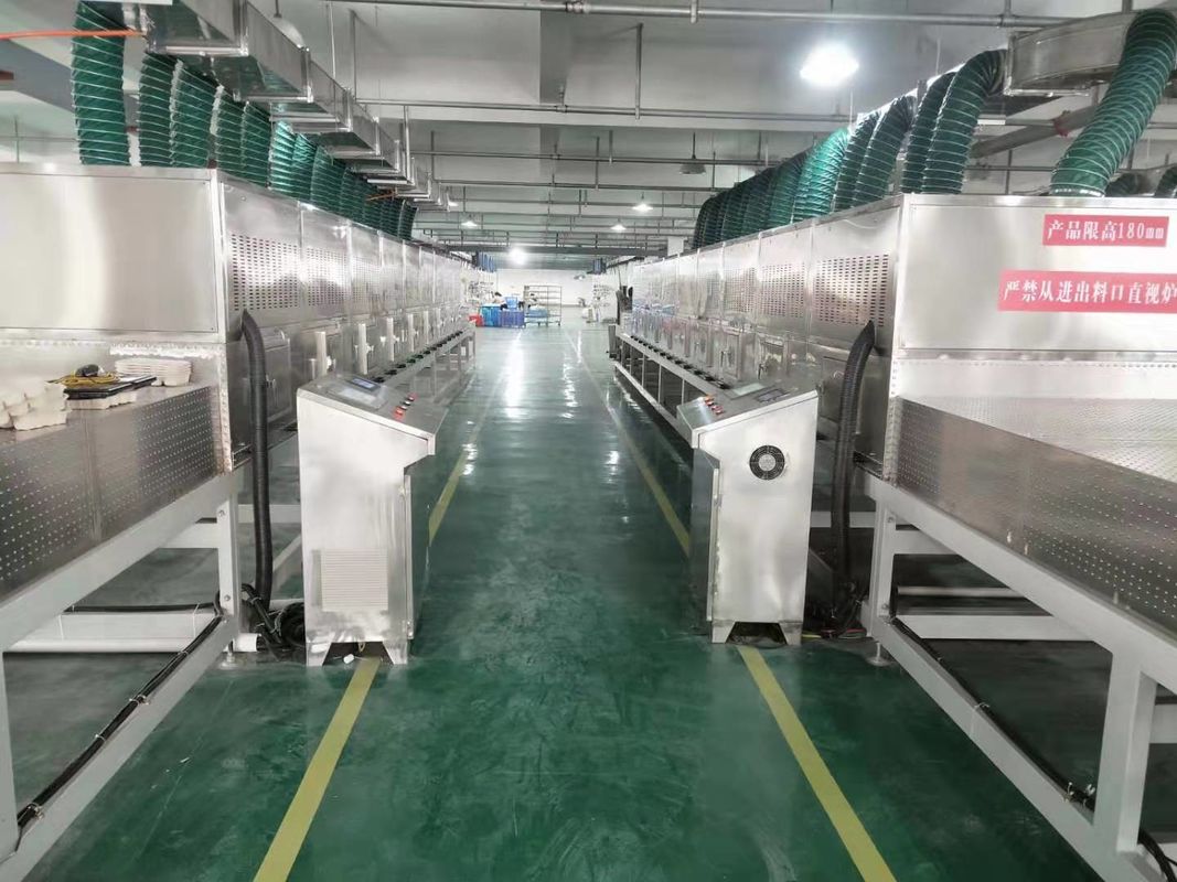 Oven pengeringan gelombang mikro industri dengan pemanasan volumetrik tipe sabuk terus menerus dan output daya yang dapat disesuaikan