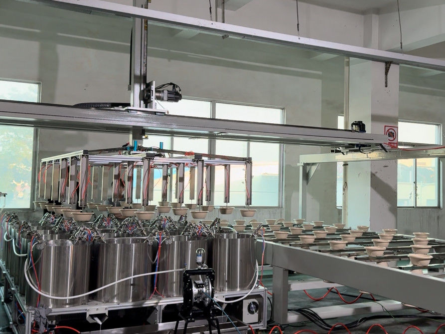 Long Lifespan High Speed Robotic Assembly Pulp Molding Coating Machine 24 Station Untuk Produk Pulp Molded