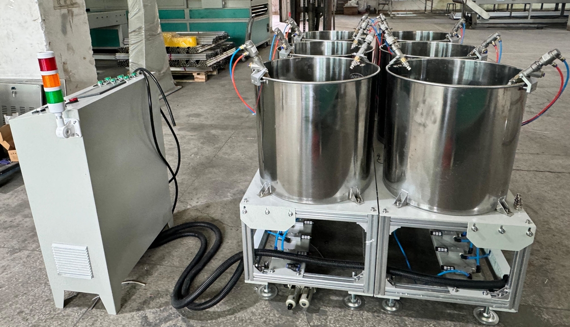 Bowl Lid Food Packaging Tray Coating Untuk Air Minyak Panas Proof Enam Stasiun Spin Coating Machine Untuk Bambu Paper Gula
