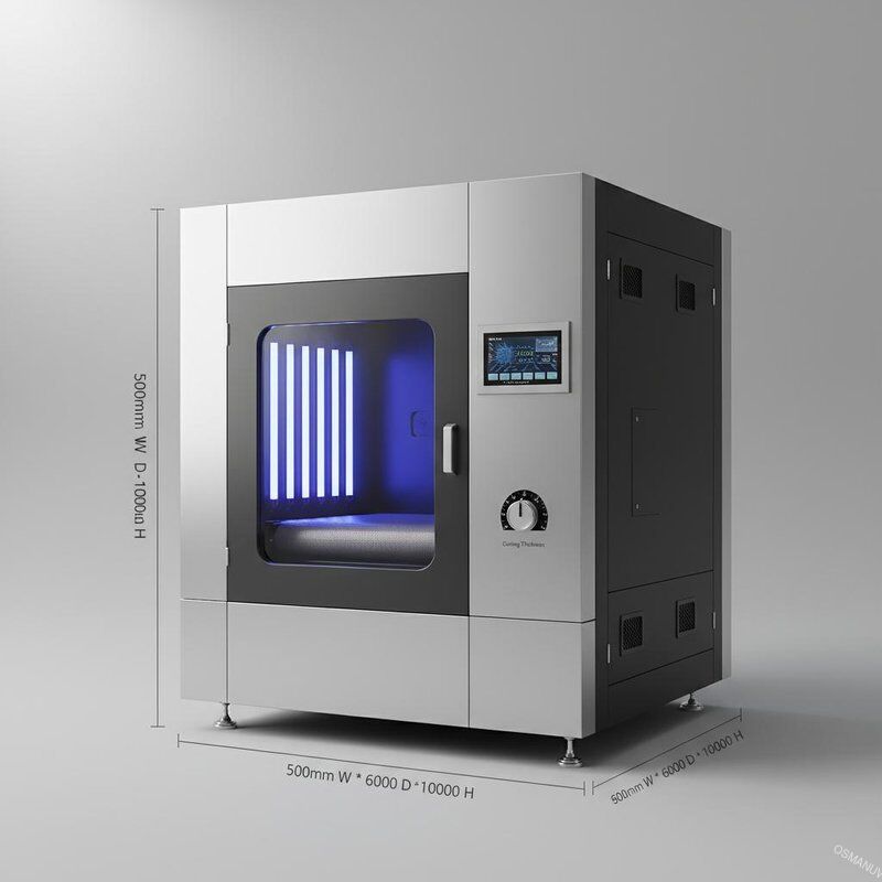 PLC Control UV Curing Machine 0.2-50mm Ketebalan Curing 500mm*600mm*1000mm Dimensi