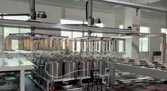 Mesin Lapisan Spin Full Automatic Coating Line 24 Station Untuk Produk Pulp Molded