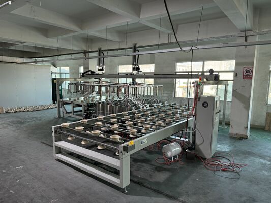 24-Stasiun Spin Coating Line untuk Pulp Molding dengan kecepatan yang dapat disesuaikan dan pengeringan terintegrasi