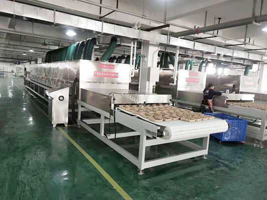 Pengering gelombang mikro terowongan terus menerus dengan daya yang dapat disesuaikan (12-200kW) dan kontrol PLC untuk pengeringan cepat (4-20x lebih cepat)